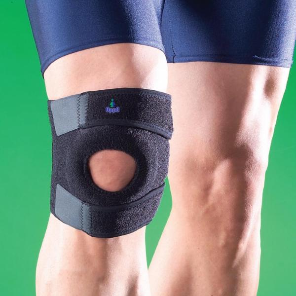 Ортез (бандаж) на коленный сустав с металлическими шарнирами эластичный OPPO 2037 – бежевый